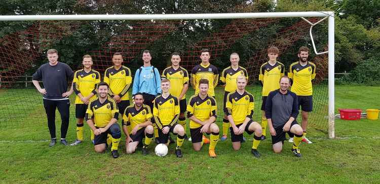 Lyme Rovers pictured before their first match in Perry Street Division One against Misterton