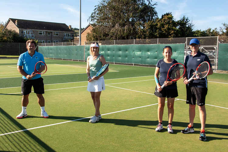 Mixed doubles finalists - Kevin Davis, Susan Green, Jen Rose, Chris Rose