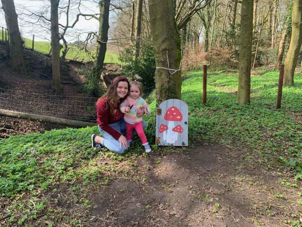 Charlotte Percy with daughter Allegra.