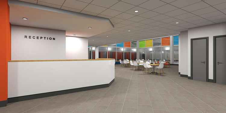 Artist's impression of the new Congleton Leisure Centre pool reception.