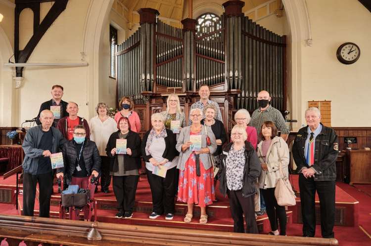 Members of The URC congregation support pride (Dorothy Donald is front row, fourth from left). Members of The URC congregation support pride (Dorothy Donald is front row, fourth from left).