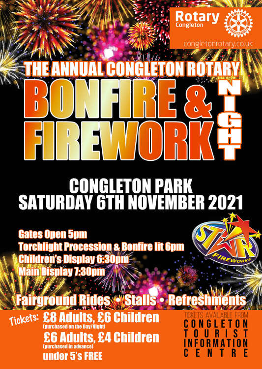 Posters are appearing around town for Congleton's greatest fireworks display.