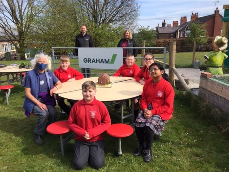 Waggs Road educational institution Marlfields Primary got a new kids allotment thanks to the team that made the new Congleton link road.