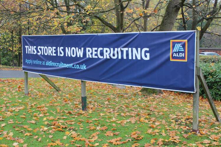 Ironically, a banner outside the Aldi at the weekend claimed the Congleton store was looking for new hires. It will shut in less than three weeks.