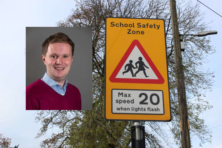 Congleton Councillor George Hayes and a school road.