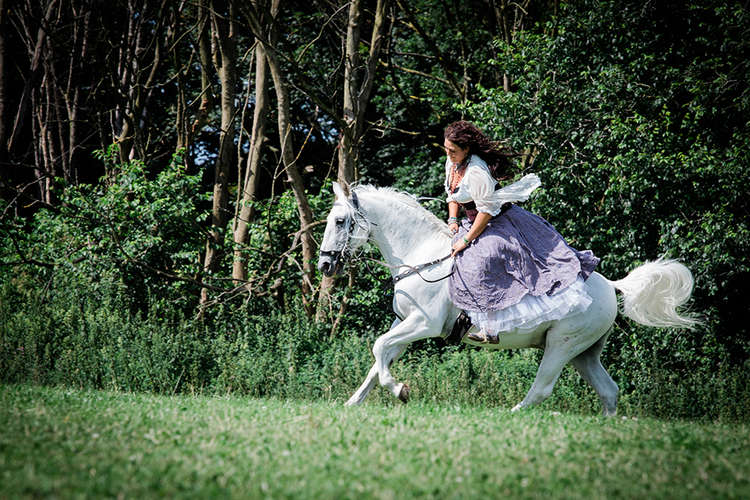 Charlotte and Tuli are of Congleton's company White Horse Wedding Hire, who live on Manor Farm on Giantswood Lane.