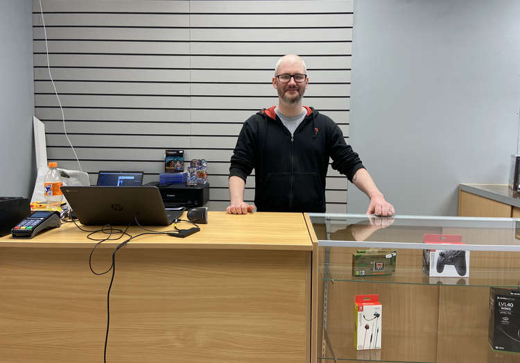 Rob Chambers of The Gamepad Congleton, which opened at the weekend.