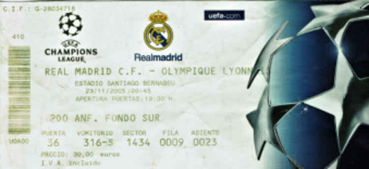 The Champions league ticket