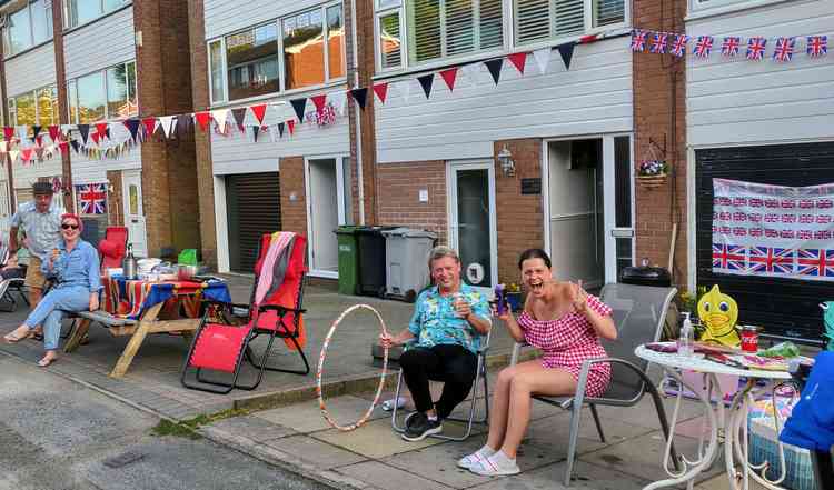 Beech Farm Drive: Holly Manford and Andrew Halliday provided the music on their street party.