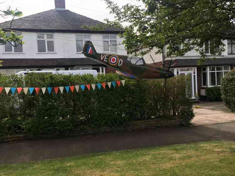 Lyme Green residents were creative in their homage to the RAF.