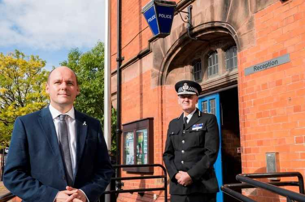 Darren Martland (right) pictured with PCC David Keane