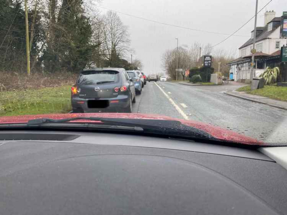 Picture of queue to Macclesfield tip taken on Saturday.