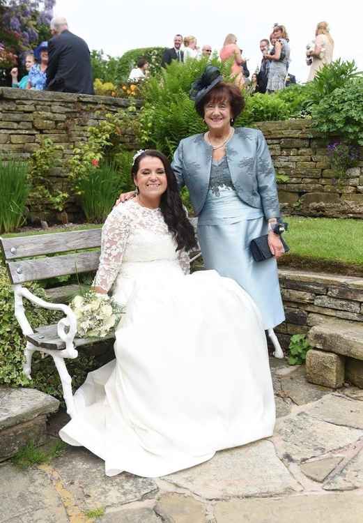 Liza with mum Gaynor on her wedding day.