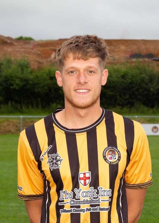 Charlie Wilson who scored a brilliant hat-trick for Axminster Town on Saturday