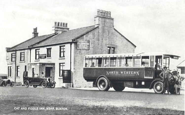 This Interwar period shot shows the now defunct The Cat and Fiddle Inn.