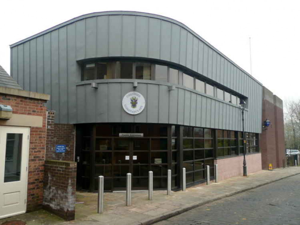 Macclesfield Police Station on Brunswick St, a branch of Cheshire Constabulary who are appealing for information on the cycle theft. CC Jonathan Billinger