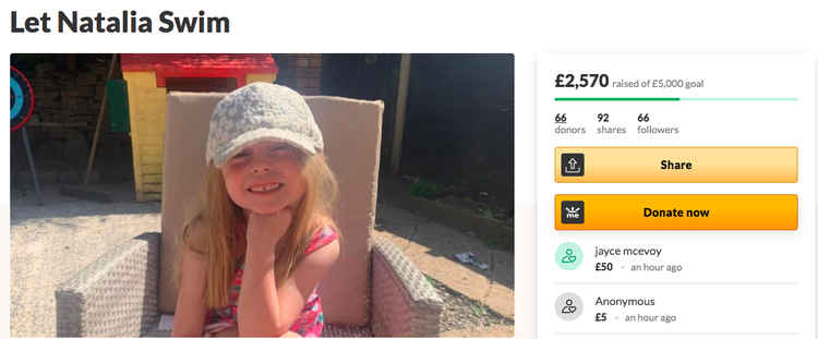 This Bollington schoolgirl needs a new prosthetic leg to swim with her classmates next term, and the NHS won't provide it. So her family have took to crowdfunding to raise enough for her to swim with her class. (Credit - Katie Walton)