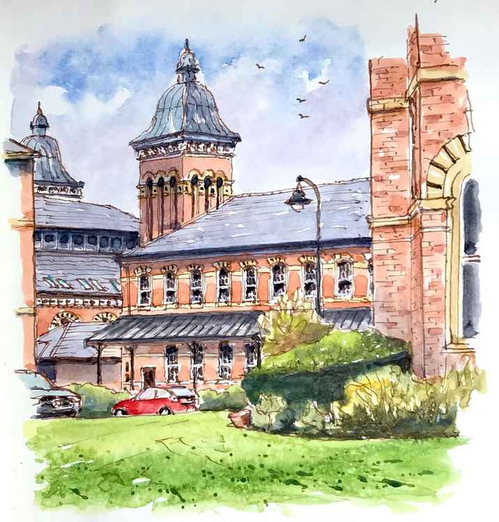 The old Parkside Hospital, which served our town from 1871 to 1997. The building remains and can be found on Victoria Road in Macclesfield. (Credit - @davidsteedenart)