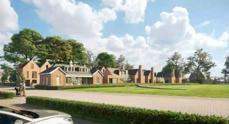 A view from within the site, which also shows the new position of the Cricket Pavillon, towards the left. (Image - Cheshire East Council)