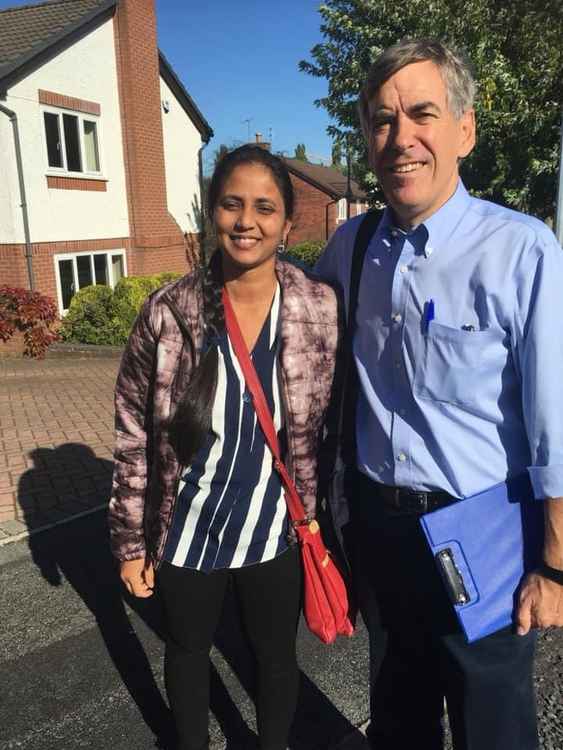 Out with Conservative MP David Rutley, who has been Macc's Member of Parliament since 2010. (Image - Macclesfield Conservative Association)