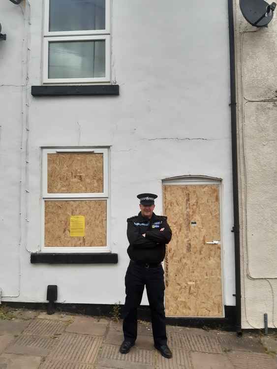 David Moore in front of the now shut residence. He has held his new Chief Inspector Role since January 2021. (Image - Cheshire Constabulary)