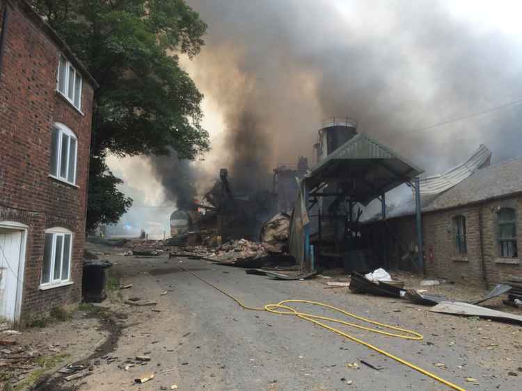 Macclesfield MP David Rutley described the site as 'like a war zone' and his 'darkest day' as a public servant. (Image - Cheshire Fire and Rescue)