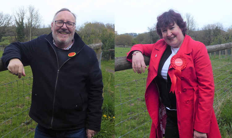John Place and Judy Snowball are running as separate candidates for East and Central Ward, but sharing the same platform. (Image - Macclesfield North Labour)