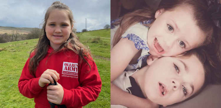 Tess Liddle will walk almost 40 miles for her classmate Amelia and her brother Ollie, who suffer with a rare condition. (Image Credit - Tess Liddle / Lucy and Mike Carroll)