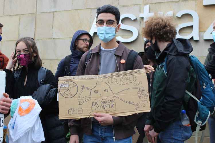 It was one of two protests happening today against AstraZeneca, on the date of their Annual General Meeting (AGM)