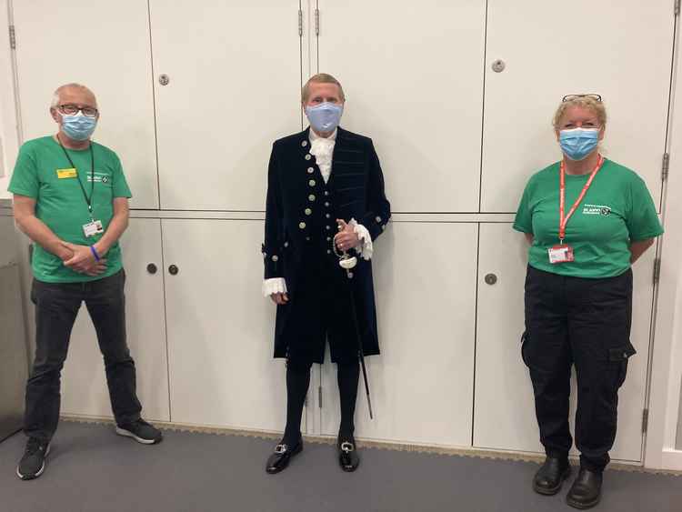 The High Sheriff also met with St. John's Ambulance volunteers. (Image - East Cheshire NHS Trust)