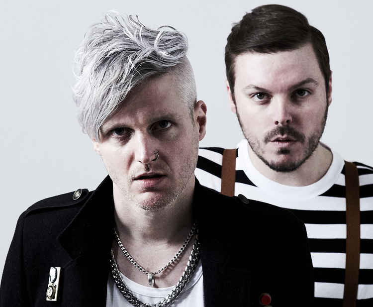 The Macclesfield men who are currently members of the band are Ally Dickaty (left) and Danny Dolan (right). (Credit - The Virginmarys / Cooking Vinyl / Wind Up)