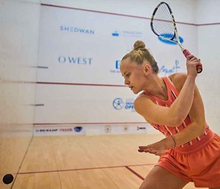 Macclesfield-born Emily Whitlock has previously reached a career-high ranking as the 12th best squash player in the world. (Credit - @emwhitlock)