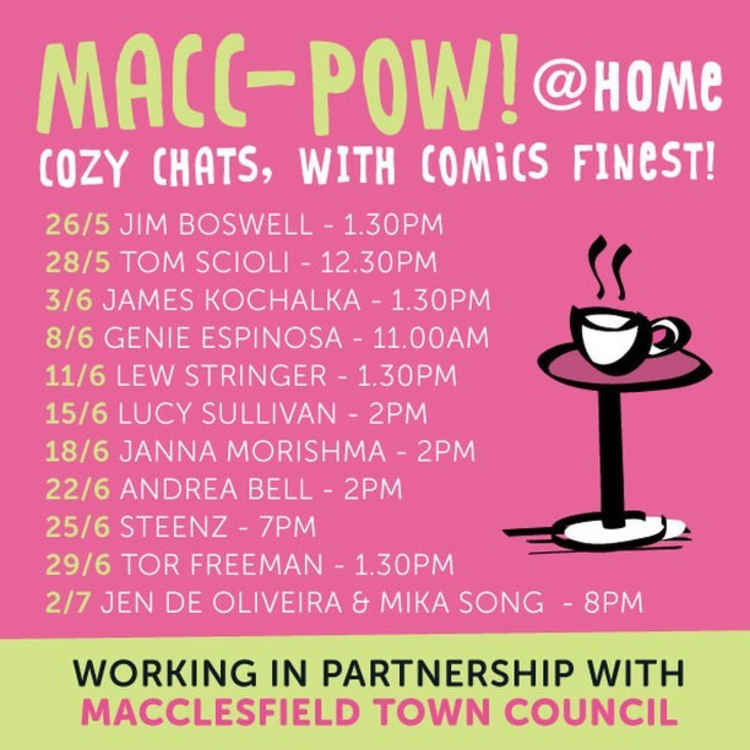 The action-packed schedule for Macc-Pow @ Home. (Image - Marc Jackson)