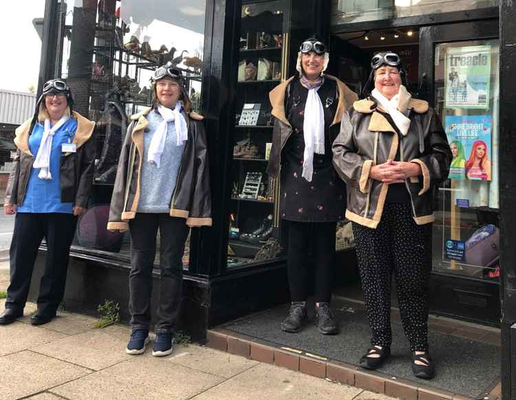 Four of the granny squadron. From left, Pam Webster, Gill Black, Jacky Macleod and Barbara Spivey.