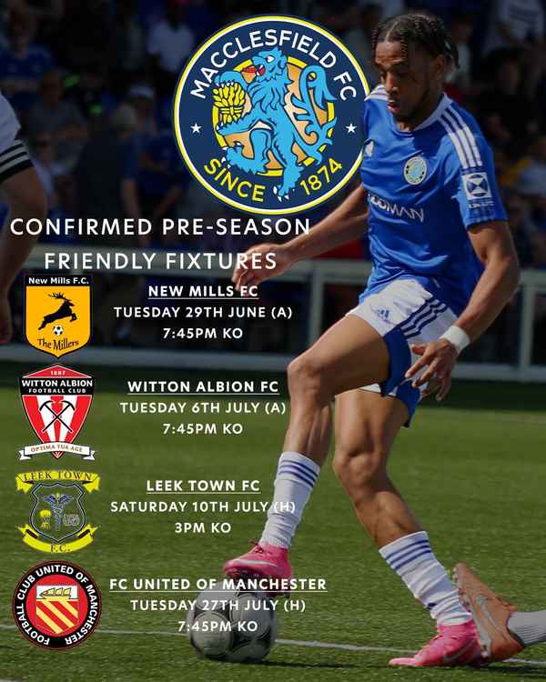 Trips to Derbyshire, Cheshire, Staffordshire and Greater Manchester over the next two months. (Image - Macclesfield FC)