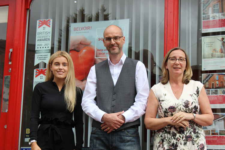 Barry (centre), Winnie (right) and their new-hire Natasha (left), who is supported by the kickstart scheme.