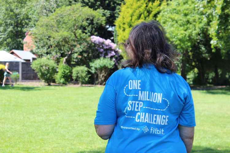 The Macclesfield mum will spend a minimum of three hours and 11,000 steps walking a day, to meet the million-goal. She may even try to hit 1.7 million steps.