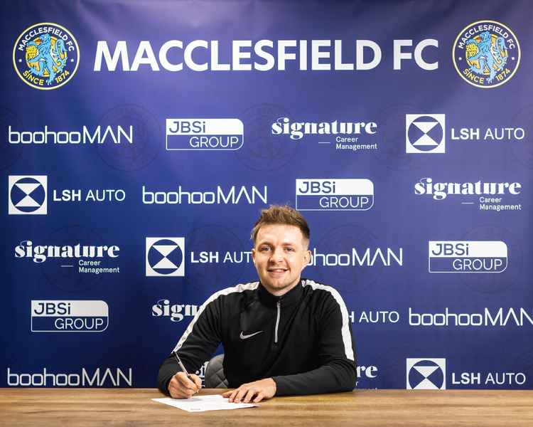 The 27-year-old attacker will hope to be banging in goals for The Silkmen in the North West Counties Football League Premier Division. (Image - Macclesfield FC)