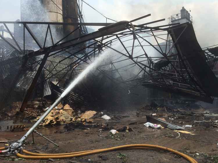 The July 17 2015 incident occured at 9.10am, at Wood Treatment Limited on Tunstall Rd, Macclesfield. (Image - Cheshire Fire and Rescue)