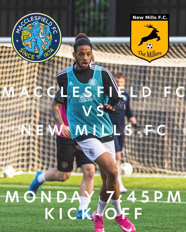New Mills play in the North West Counties League Division One South, which is one relegation below Macc's league.