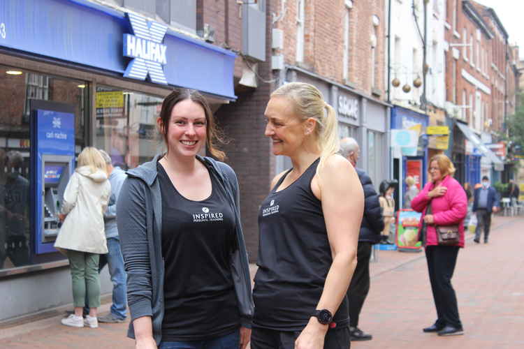 Sarah will take part in another cycle, run and swim at the end of the year for the same charity. Her PT Tina Smyth (right) will once again push her to success.