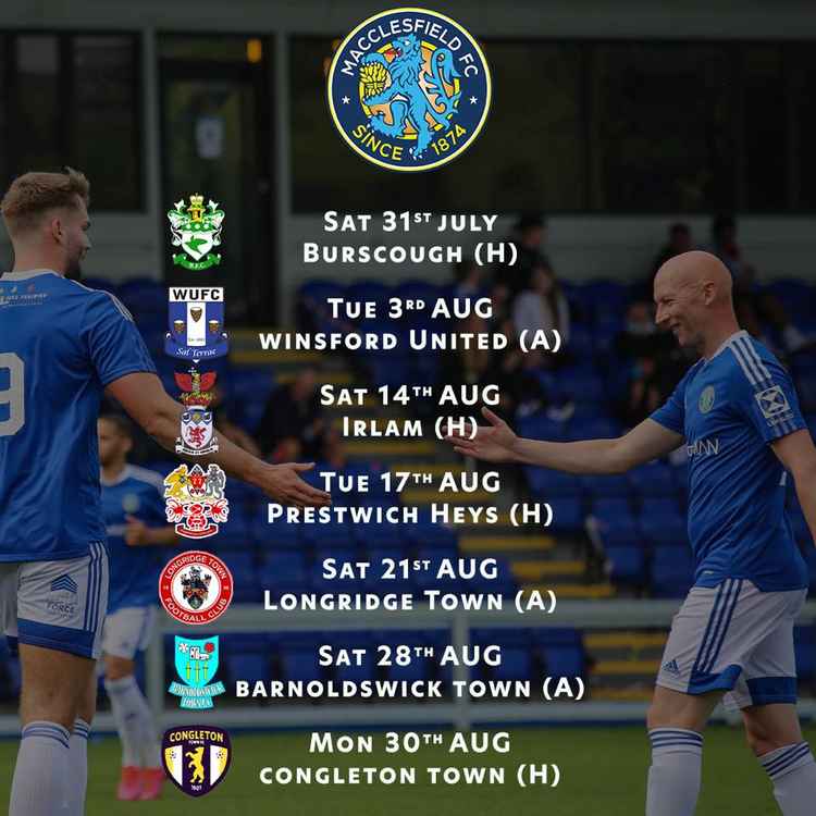 Macclesfield FC's first competitive games of the season. (Image - Macclesfield FC)