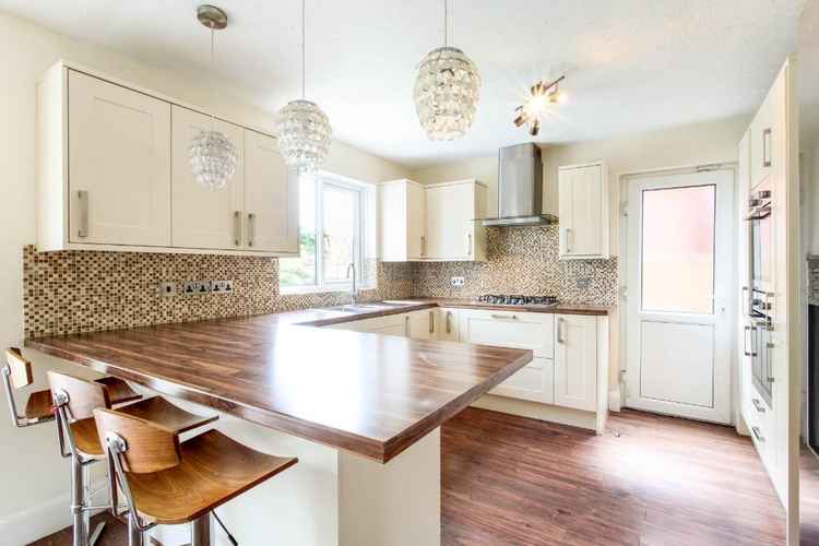 The beautifully fitted modern kitchen.