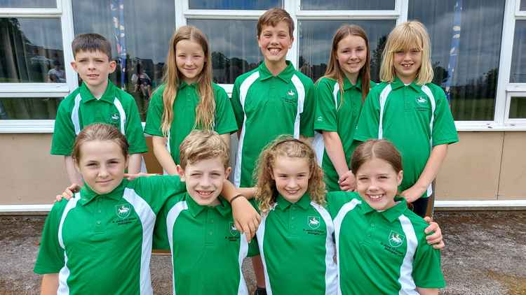 Pupils in class 4 of year 6, Bollington St John's CE Primary School.