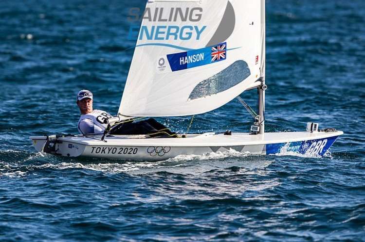 Elliot took to the waves yesterday in the laser sailing. (Image - Elliot Hanson Sailing)