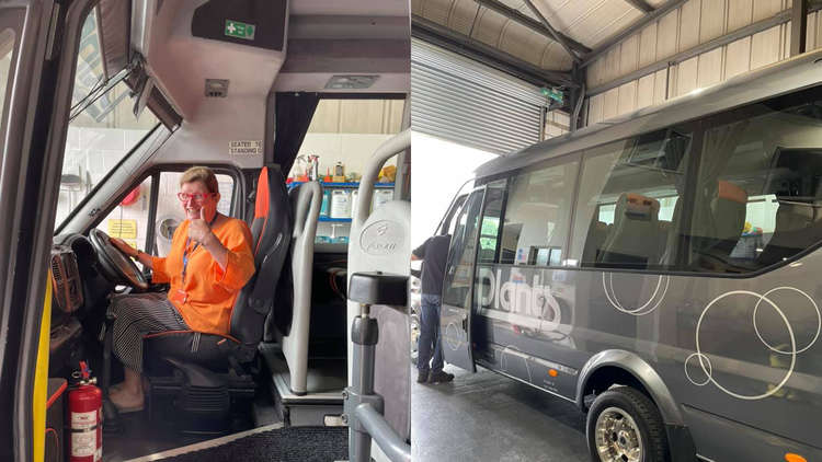 Space4Autism co-founder Cheryl Simpson MBE gives her thumbs up for the bus, and thanks for the generous Macclesfield community. (Image - Space4Autism)
