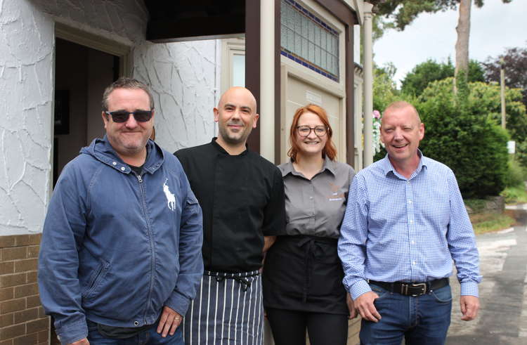 Left to right: Neil, Head Chef Gary, General Manager Lauren and Ian. The Cock Inn's new chef team have a Food Hygiene rating of 5 - the best possible for an eatery in Macc.