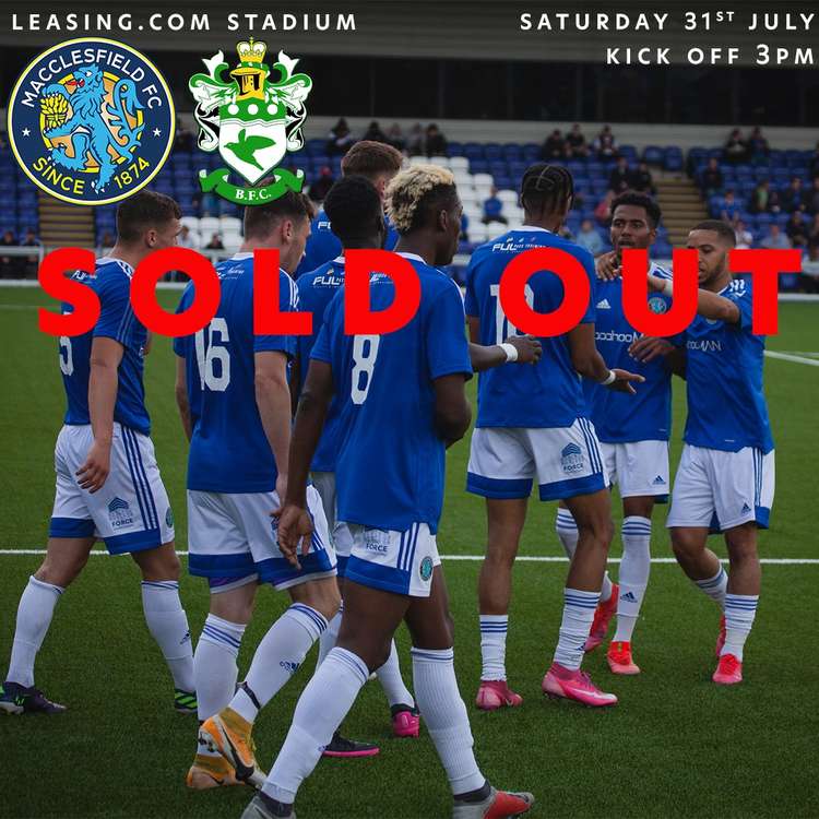 Macclesfield take on Burscough at the Leasing.com Stadium at 3pm today, and the game is sold out.