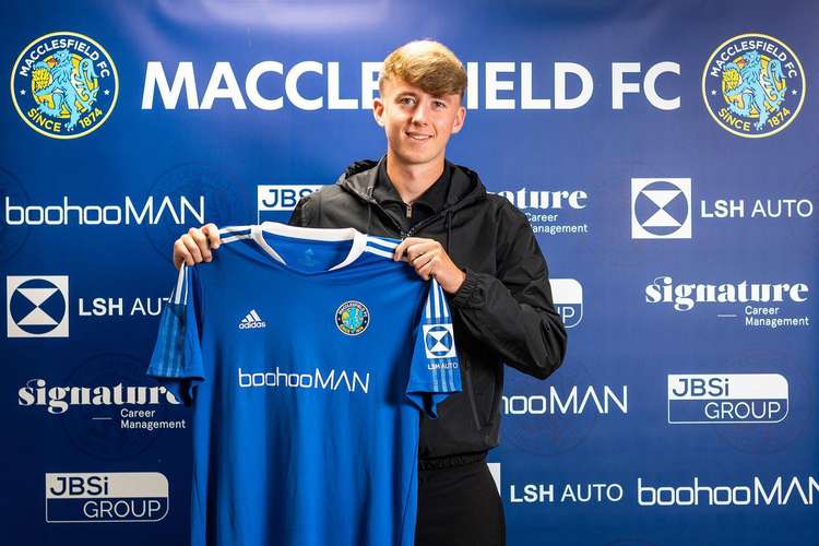 The Englishman has signed a deal of an unknown length, but is set to be a long-term investment with his young age. (Image - Macclesfield FC)