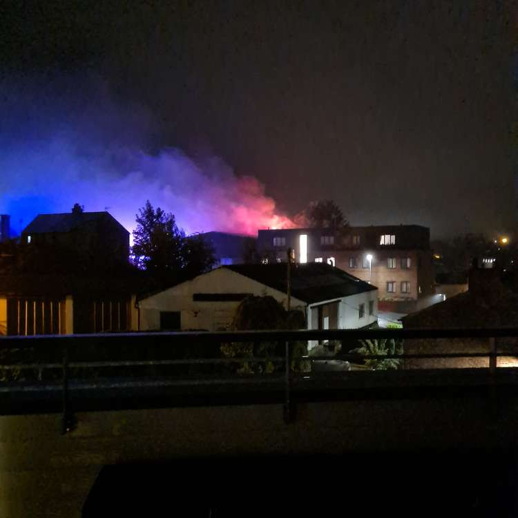 Macclesfield: The blaze spanned 2,152.8 square feet in the industrial building. (Image - Dave Rice / @RiceyMcr)